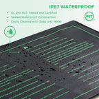 EAGLE PEAK Waterproof Seedling Heat Mat 10" x 20", UL & MET-Certified Heating Pad for Seed Starting, Germination, and Hydroponic Gardening, Includes (1) Warming Mat