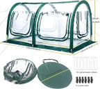 Poray Pop Up Tunnel Greenhouse Tent,Portable 78.8''Long Greenhouse Gardening Flower House ,Plant Sunshine Room with PVC Cover for Protecting Plant from Cold Frost & Birds Insects with Zipper up Mesh