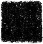 FOIMAS 33FT Black Tinsel Garland,Halloween Metallic Tinsel Garland Twisted Hanging Garland for Halloween Christmas Tree Fireplace Home Decoration