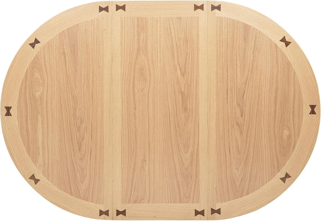 Coaster Home Furnishings - LAVON - Wood - Oval Extendable Dining Table with 18-Inch Extension Leaf, Storage Shelf & Closed Storage - Kitchen & Dining Room - 60-Inch - Light Oak - 106620