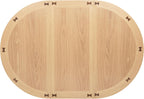 Coaster Home Furnishings - LAVON - Wood - Oval Extendable Dining Table with 18-Inch Extension Leaf, Storage Shelf & Closed Storage - Kitchen & Dining Room - 60-Inch - Light Oak - 106620