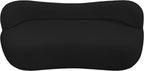 Meridian Furniture 119Black Flair Collection Modern | Contemporary Boucle Fabric Upholstered Bench with Curved Back Design, Black, 62" W x 23" D x 24" H