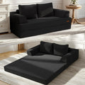 COMAX Futon Sofa Bed, Convertible Sofa Bed, Folding Couches | Low-Profile Couch for Living Room, 11.8" H Low Seat Small 59" Foldable Floor Sleeper Lounge Space‑Saving