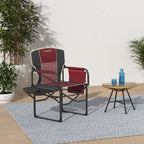 SUNNYFEEL Oversized Camping Chair Portable Directors Chairs with Side Table | Heavy Duty Folding Lawn Chair for Adults 300LBS with Compact Size, Breathable Mesh, Pocket & Carry Bag for Outdoor, Lawn, RV