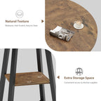 GAOMON 47" Round Dining Table for 4-6 People | Wooden Circle Kitchen Table with Storage Shelf, Industrial Dining Room Table for Kitchen, Dining Room, Save Space