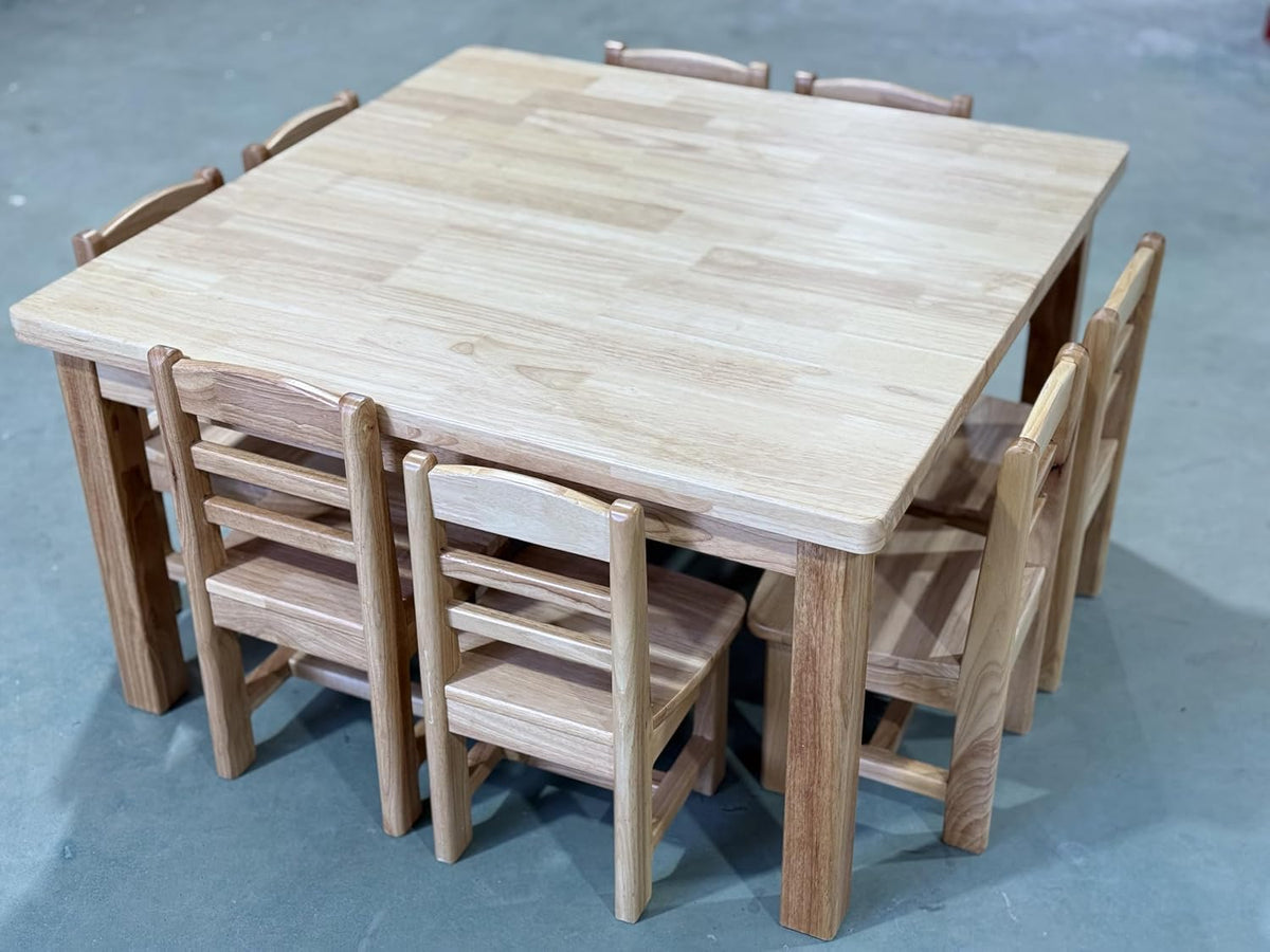 Wooden Round Table and Chair Set, Dining Furniture (Rectangular) Bouns 8 Chairs.
