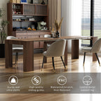 Extendable Dining Table, Transformer Extra Console Table for 1-12 People, Folding Space Saving Dining Room Table for Homes, Apartments, Walnut