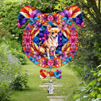 Chihuahua Dog Ears Wind Spinner, Chihuahua Wind Spinner Hanging for Yard and Garden