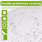Greenhouse Cover,Clear Greenhouse Plastic Covering, 16Mil Thickness Heavy Duty Clear tarp for Chicken coop,Gardening,Farming, Greenhouse Plastic sheeting with Grommets (White, 20ft*30ft)