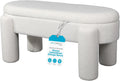 BIRDROCK HOME Sherpa Upholstered Storage Bench | Cozy Seat with Soft Sherpa Cushion, Versatile for Living Room, Bedroom, or Entryway Ottoman | Sturdy Design, 45” L x 20.5” W x 20” H