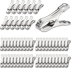 JULMELON 25 PCS Greenhouse Clips, 2.2 Inch Stainless Steel Garden Clips, Heavy Duty Row Cover Clips with Large Open Strong Grip for Fixing Netting Cover Film,Shade Cloth Film Plant Netting