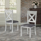 Peatuk Solid Wood Dining Chair Set of 2, Part of Dining Table Set, Mix and Match Table, Chair Sold Separately for Dining Room, Kitchen, Grey