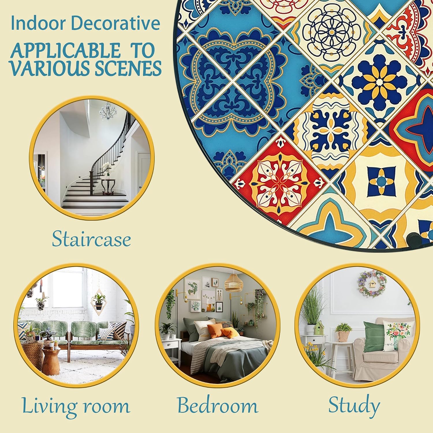 Mosaic Round Sode Tea Table, Outside Unique Furniture, Small End Outdoor Side Valentine's Day Dining Room Table, Indoor Balcony Outdoor Furniture, Balcony Patio Valentine's Day Decor