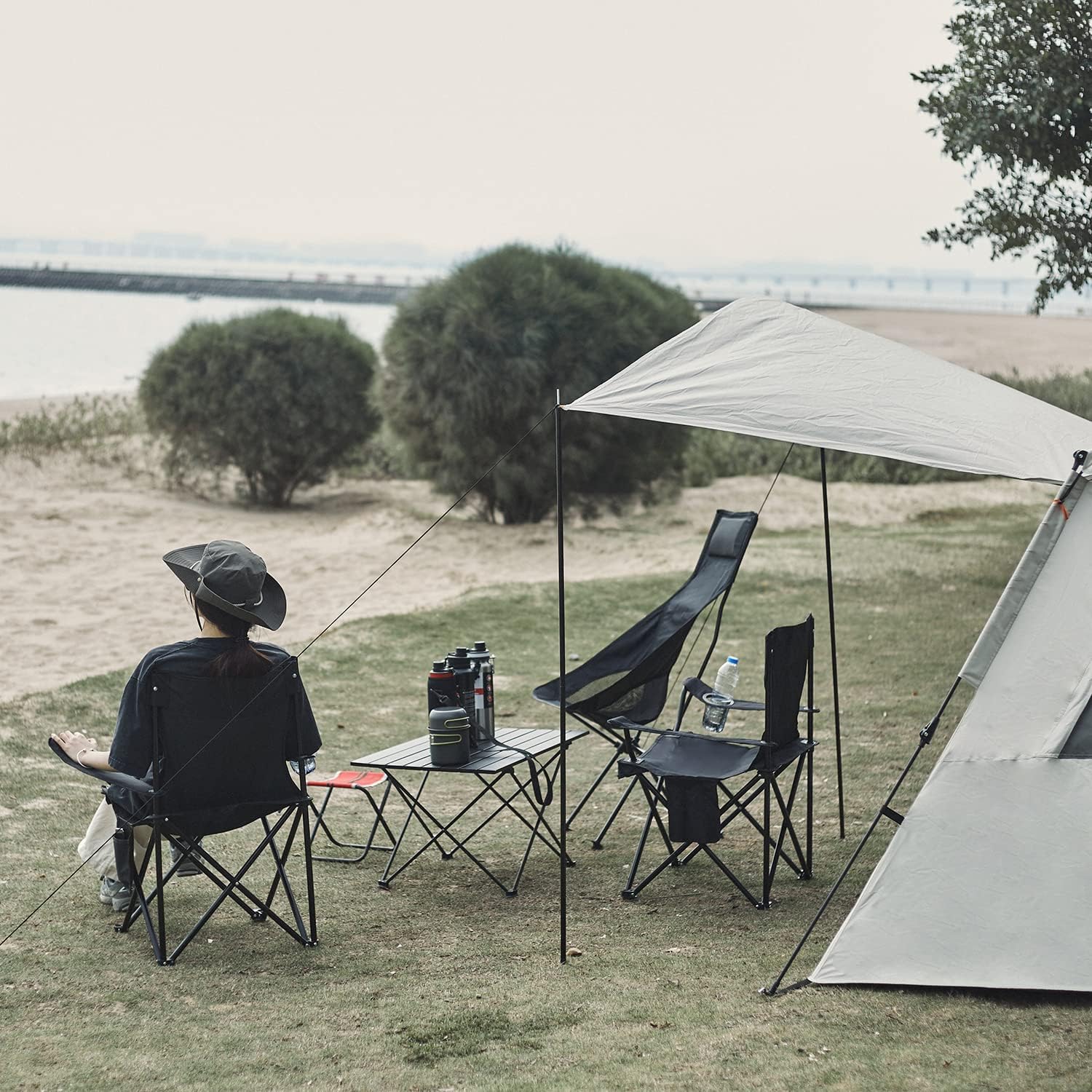 Damei century 4Pack Folding Camping Chairs, Portable for Beach, Lawn | Lightweight, No Assembly,Portable,Save Space