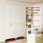 Metal Wardrobe Cabinets,Armoire Wardrobe Closet with Hanging Rod,Clothes Storage Cabinet with Adjustable Shelves and Doors,Clothing Cabinet for Bedroom,Office, Laundry Room