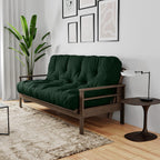 Royal Sleep Products by The Futon Factory | 10 inch Pocket Coil Futon Mattress - Hunter Green - Queen Size - CertiPUR Certified Foam - Made in USA - Frame Not Included
