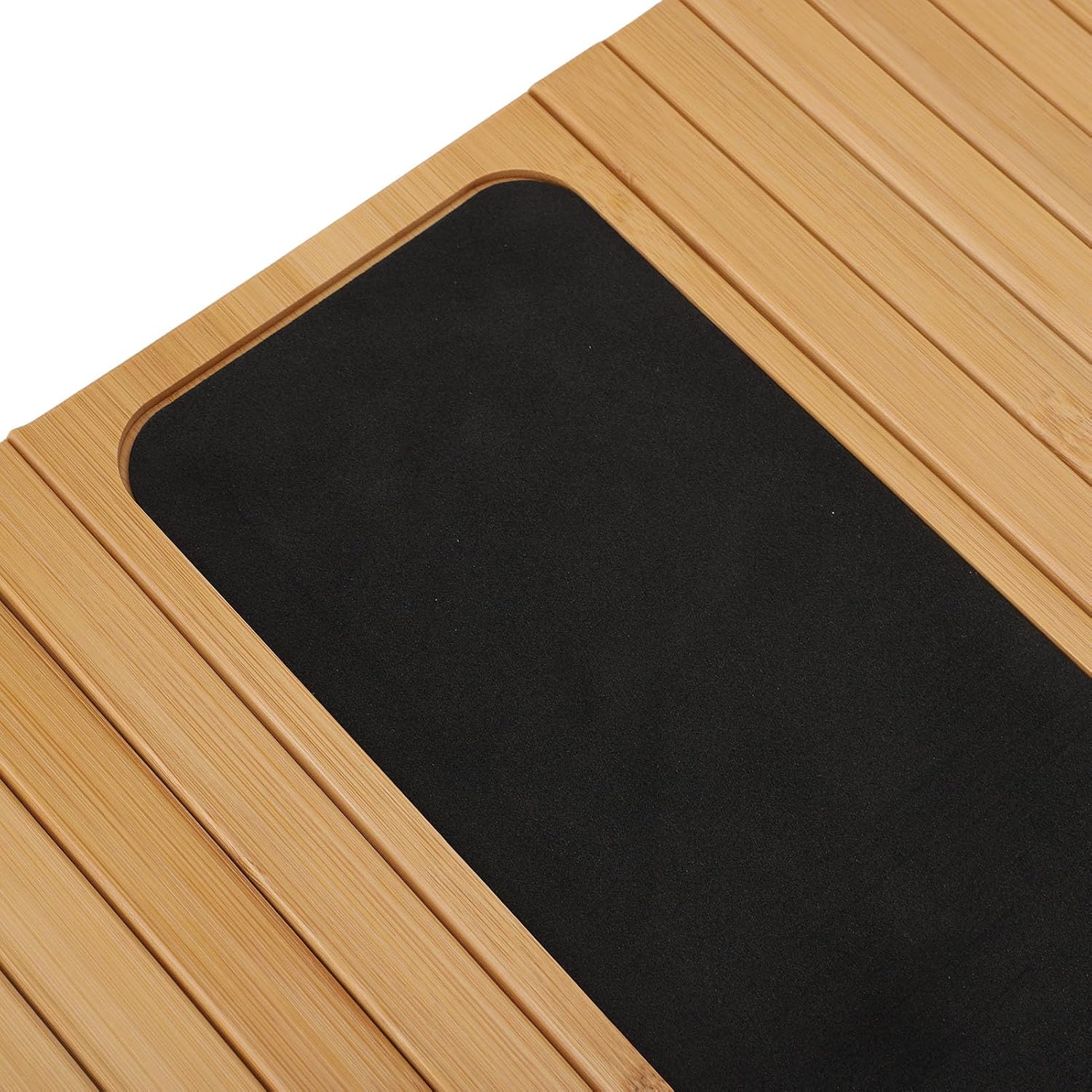 Foldable Bambusoideae Sofa Arm Table, Phone Holder and Snack Tray, Non Slip Couch Arm Table for Remote Snacks