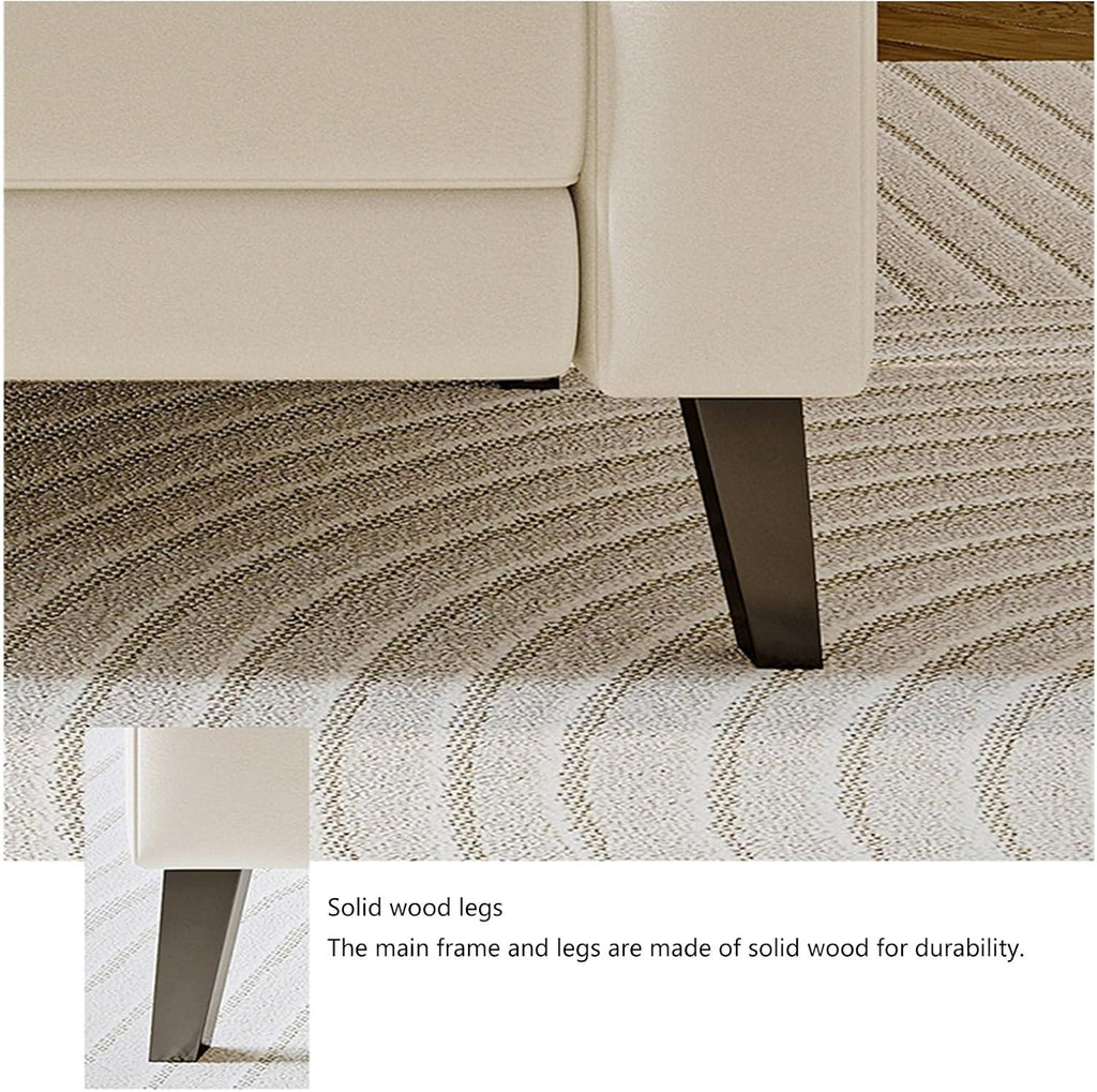 Modern Cloth Bedroom Bench for End of Bed, Modern Upholstered Ottoman Long Entryway for Bathroom Living Room Foyer Indoor Entryway(Beige)