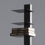 SEI Furniture 12 shelf Metal Spine Book Tower, Black