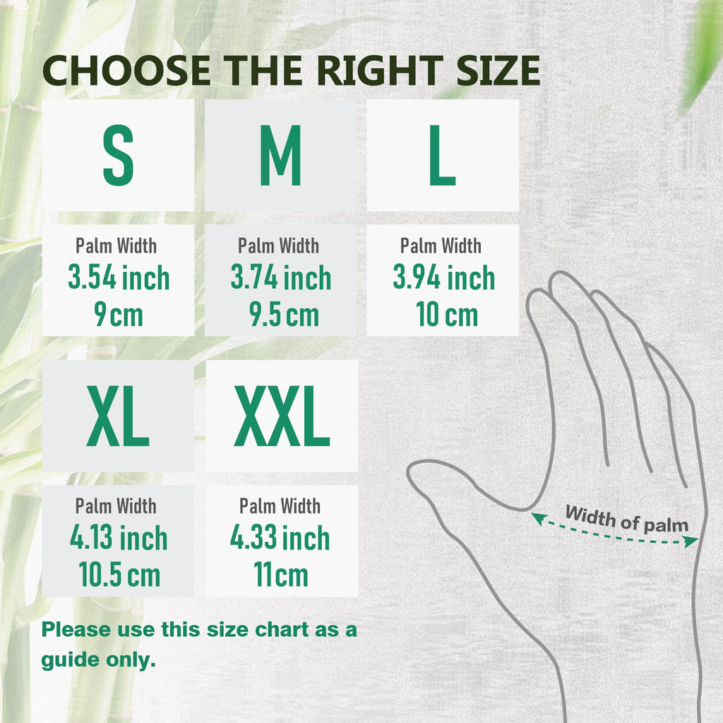 COOLJOB 2 Pairs Gardening Gloves for Women and Men, Bamboo Working Gloves Touchscreen, Grippy Nitrile Rubber Coated Work Gloves, Green/Black, Large Size (2 Pairs L)
