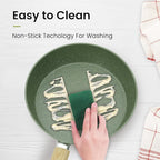 30 Piece Pots and Pans Set Non Stick, Nonstick Induction Granite Kitchen Cookware Sets, Induction Cookware and Bakeware Set, Nonstick Granite Cooking Set, Pan Sets for Cooking, Green