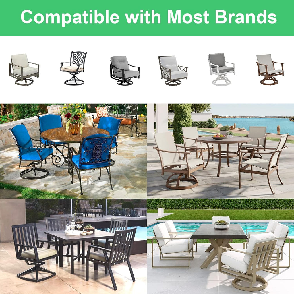 Anwenk 4Pack Patio Chair Replacement Parts Fiberglass Spring Plates Rocking Chair Repair Kit for Universal Swivel Rocker Chair Garden Lawn Furniture,5" L x 2.5" W x0.3 H