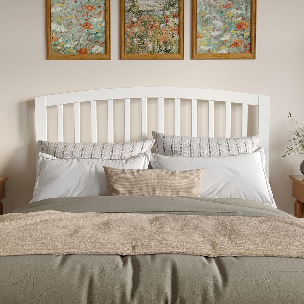 AFI, Richmond Slatted Queen Solid Wood Headboard, White