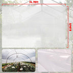 6 Mil Clear Greenhouse Plastic Sheeting,9.8FTx14.8FT Transparent Plastic Film for Greenhouse, Resistant Polyethylene Film for Farm,Garden…