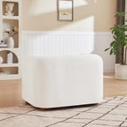 Mofolit 40" Barrel Chairs Oversized Modern Accent Chair Crate and Barrel Furniture for Living Room Bedroom Apartment .(Cream)
