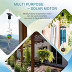 Goolyrusim Solar Powered Wind Spinners Motor, Rotating Solar Energy Operated Motor for Wind Spinner Chimes Sun Catchers, Hanging Display Garden Yard Patio Lawn Outdoor Decor Load Capacity of 4 lbs