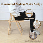 COMUHOME Wood Round Folding Dining Table with 4 Chairs, 47.3" Folding Table and Chairs with Storage Shelf Metal Legs for Home Dining Room Living Room, Space Saving Foldable Dining Table with 4 Chairs
