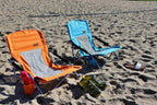 Nice C Low Beach Camping Folding Chair, River Sand Lake Chair (2 Pack Blue) | Compact Backpacking Chair, Sillas De Playa, Cup Holder, Carry Bag, Heavy Duty, Outdoor, BBQ, Travel, Picnic, Festival