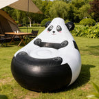 Cute Inflatable Couch Seat with Panda Cartoon, Soft Portable Chair for Garden, Playing in the Garden, Camping or Travel Adventure