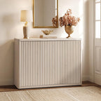 SICOTAS Buffet Cabinet with Storage Accent Sideboard with 3 Doors Modern 46.6" Wide Credenza Fluted Buffet Table Media Console Cabinet Entryway Cabinets for Living Room Kitchen Dining Room Hallway
