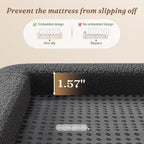 Homkdom Cloud Bed Frame Queen Size with 5" Headboard Protection