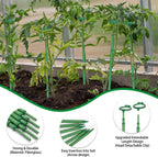 Extendable Plant Stakes, Length Scalable from 17.9IN to 42.3IN Plant Support Stake, Orchid Sticks with Clips for Indoor Outdoor,Garden Stakes for Plant,Tomato,Vegetables,Monstera,Vine - 5Pack
