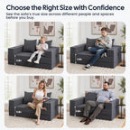 COMAX Futon Sofa Bed, Convertible Sofa Bed, Folding Couches | Low-Profile Small Couch for Living Room, 11.8" H Low Seat 59" Foldable Floor Sofa Lounge Space‑Saving