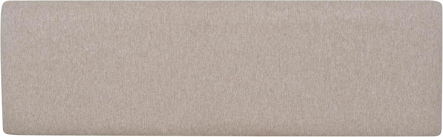 Powell Company Jane Grey Wood Backless Storage Bench with Beige Upholstered Top