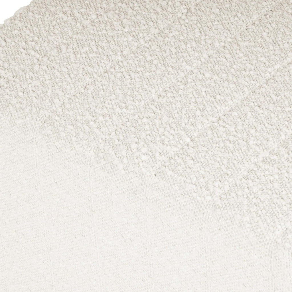 HomePop 19" Modern Channel Tufted Ottoman - Cream Boucle