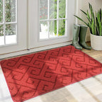 Walensee Indoor Doormat, Front Door Mat for Entrance (20"x32" Red) Machine Washable Entryway Rug, Non Slip Trapper Door Rugs Absorbent Dirt Low Profile Shoes Scraper Inside Floor Mats for Entry