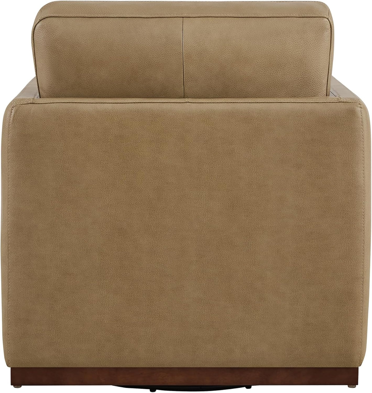 CHITA Genuine Leather Swivel Accent Chair, FSC Certified Mid Century Modern Arm Chair for Living Room and Bedroom, Fully Assembled, Mocha