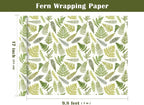 WRAPAHOLIC Fern Wrapping Paper Roll - Mini Roll - 17 Inch x 9.8 Feet - Woodland Fern Botanical Wrapping Paper Perfect for Birthday, Wedding, Baby Shower