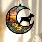 Personalized Dog Memorial, Custom Name Bull Terrier Dog Christmas Ornament with Name, Custom Breeds, Pet Loss Light Catcher, Gifts for Lovers Loss of Pet Sympathy on Mothers Day Christmas