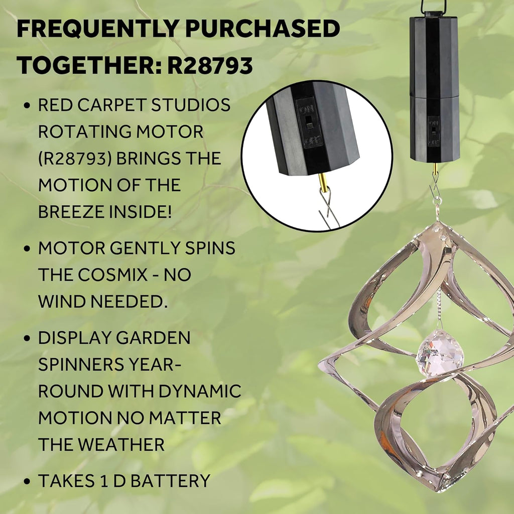 Red Carpet Studios The Original Helix Cosmix Wind Spinner, 11-Inch, Chrome and Crystal