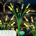 4 Packs Reeds Solar Garden Light, 30 Inch Garden Solar Light with 24 Bulbs, Intelligent Light Control System, IP65 Waterproof, Outdoor Solar Light for Decorating Yard, Pathway(Warm Color)