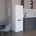 Slim Kitchen Pantry Cabinet: 11.8-Inch Depth for Small Kitchens - 4 Doors & 5 Shelves Organize 100+ Items - Modern White Storage for Apartments & Narrow Spaces