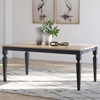 Signature Design by Ashley Mendinfort Casual Mango Wood Dining Table, Light Brown & Black