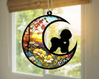 Personalized Dog Memorial, Custom Name Bichon Frise Dog Christmas Ornament with Name, Custom Breeds, Pet Loss Light Catcher, Gifts for Lovers Loss of Pet Sympathy on Mothers Day Christmas