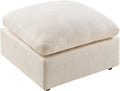 VANOMi Upholstered Square Modular Ottoman for Modular Sectional Sofa, Ottoman Footrest and Seat Cube for Living Room, Chenille