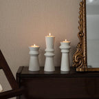 Set of 3 Ceramic Candle Holders,Minimalist Style, Candle Burning Display Holder,for for Home Decorations, Wedding Parties, Festival Celebrations.